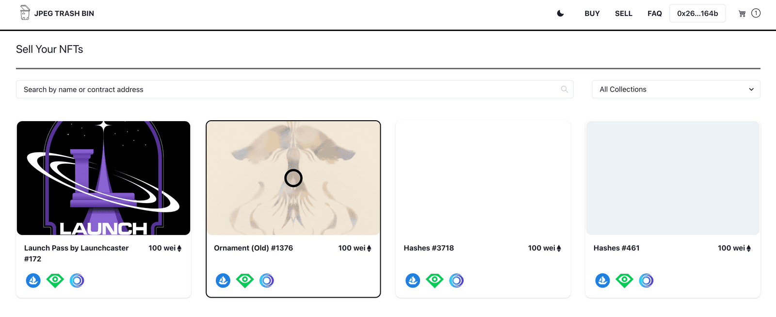 'sell' screenshot